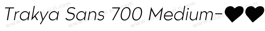 Trakya Sans 700 Medium字体转换